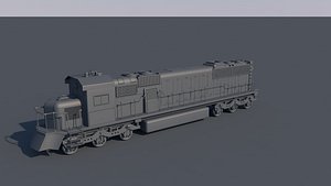 diesel locomotive 3d