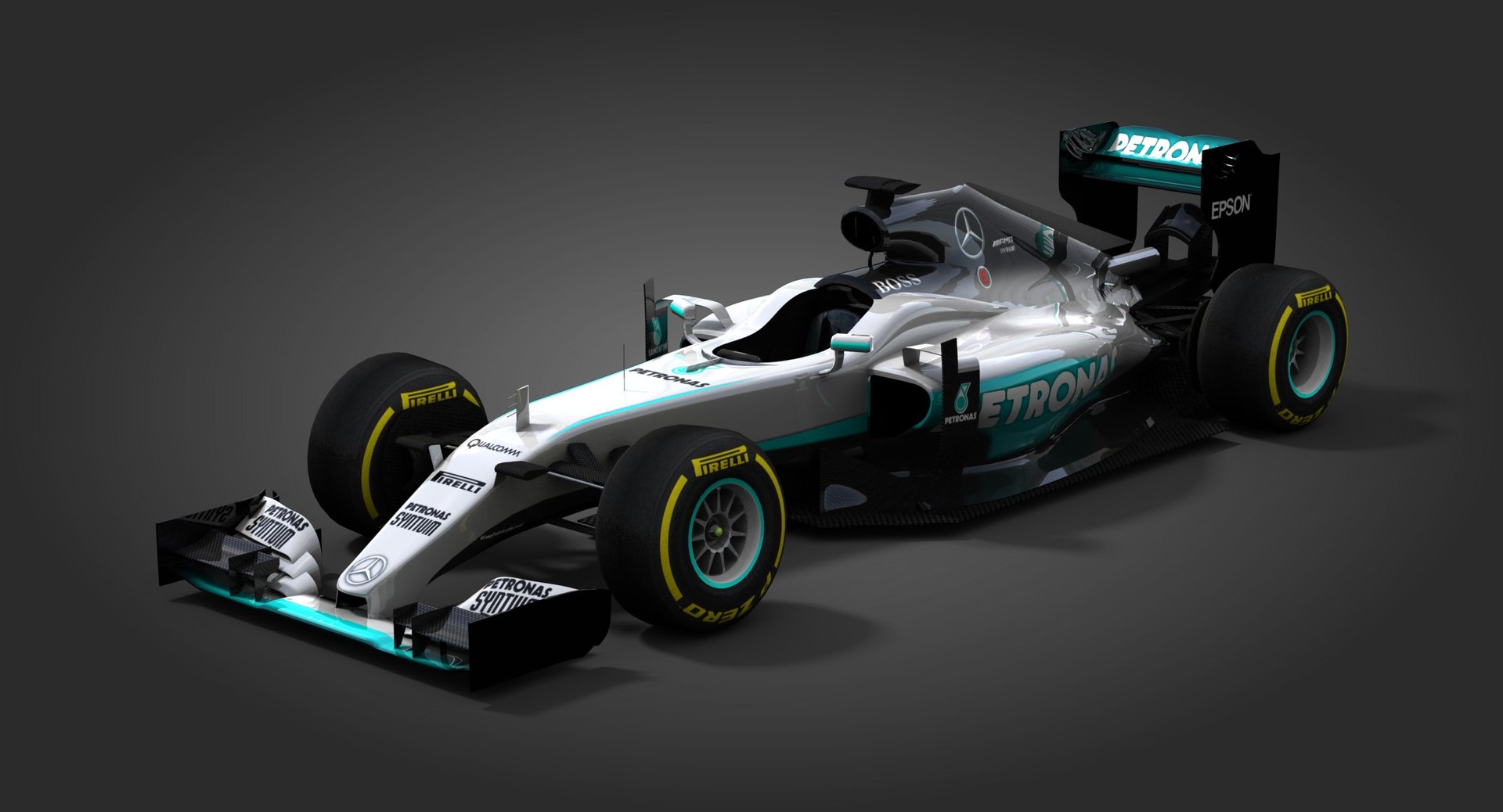 3d Mercedes F1 W07 Hybrid Model