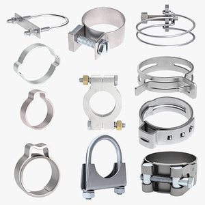 11 clamps for various applications: plumbing, automotive, pipes, hoses, cables, etc.