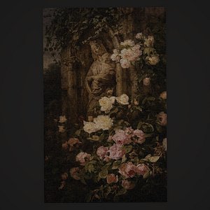 3D La Madone aux roses Tapestry