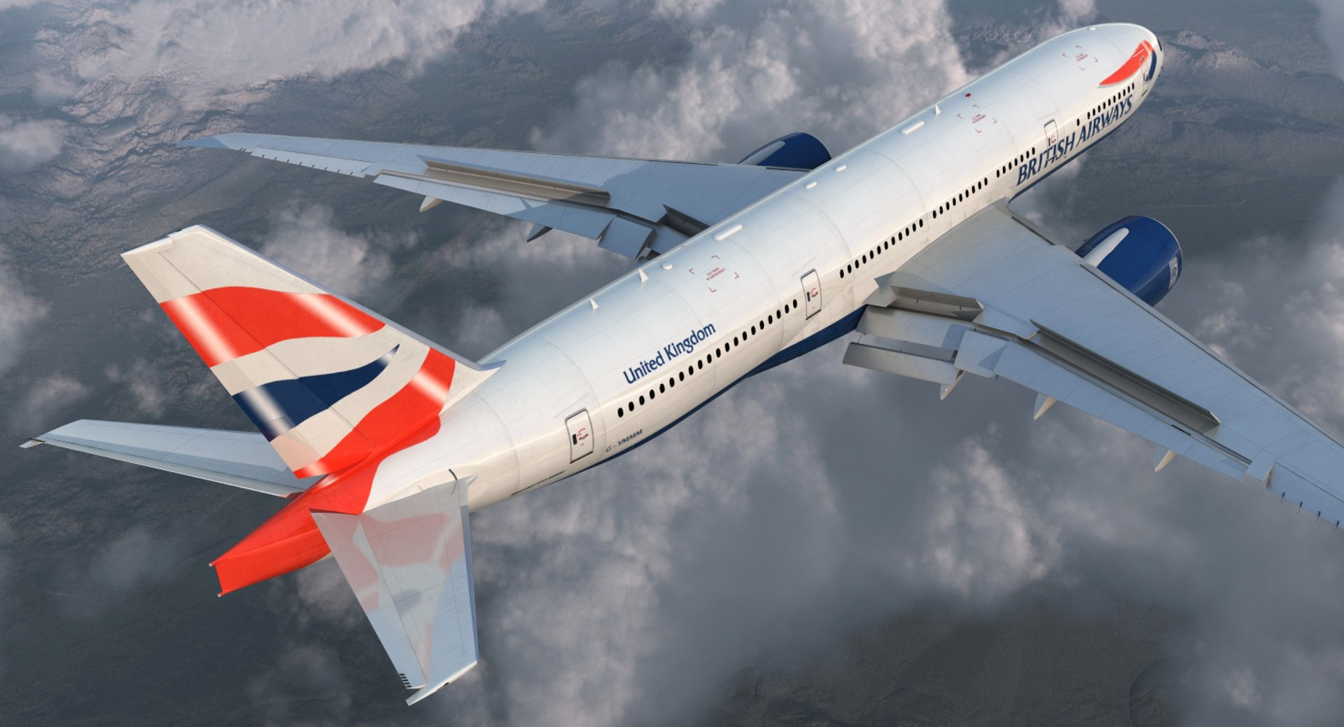 3d model boeing 777 200lr british airways