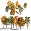 low poly Italian Poplar trees 3d pack