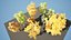 low poly Italian Poplar trees 3d pack