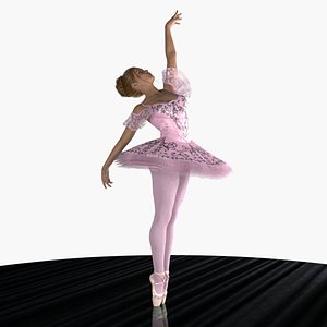 prima ballerina - Ballet dancer Animated Rigged Low-poly 3D model