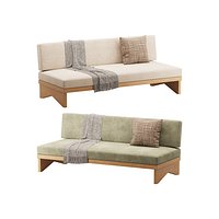 Pierre Leather Armless Loveseat