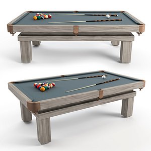 Rustic Pool Table model