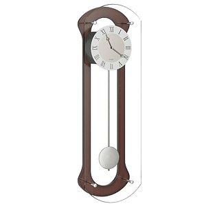 Classic wall clock with pendulum 3D model
