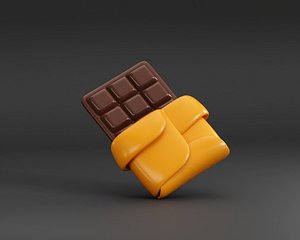 Chocolate Bar 3d Model 3D model