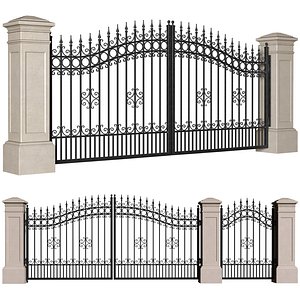 Entrance Forged Gates in classic style