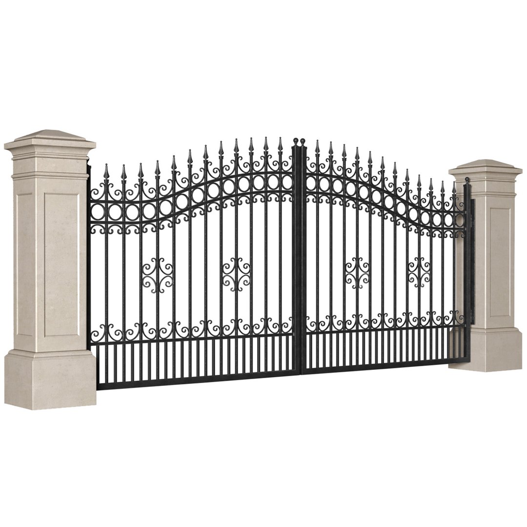 3D Model Entrance Forged Gates In Classic Style - TurboSquid 1998650