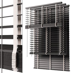 3D Wooden Blinds Set 46