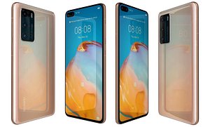 3D huawei p40 blush gold