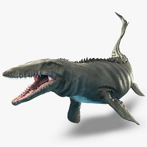 rigged mosasaurus 3D model