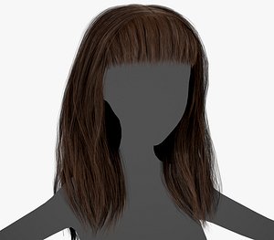 Female Hair Cards Style 3 - Long Hair 1