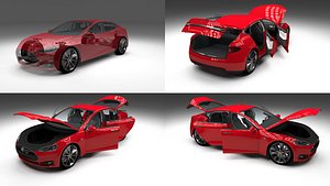Tesla Model S with chassis-interior
