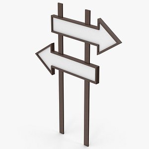 Direction Arrow Signboard 3D