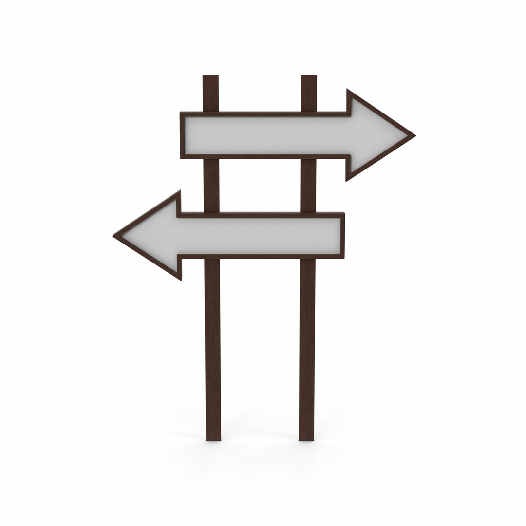 Direction Arrow Signboard 3D - TurboSquid 2366836