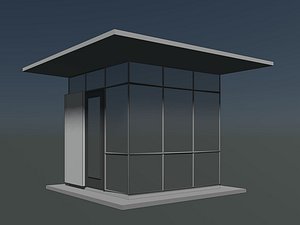 3D model Security booth 24u05