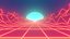 Retro Neon Synthwave Road Environment Animated