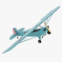 Monoplane Aircraft Piper J-3 Rigged