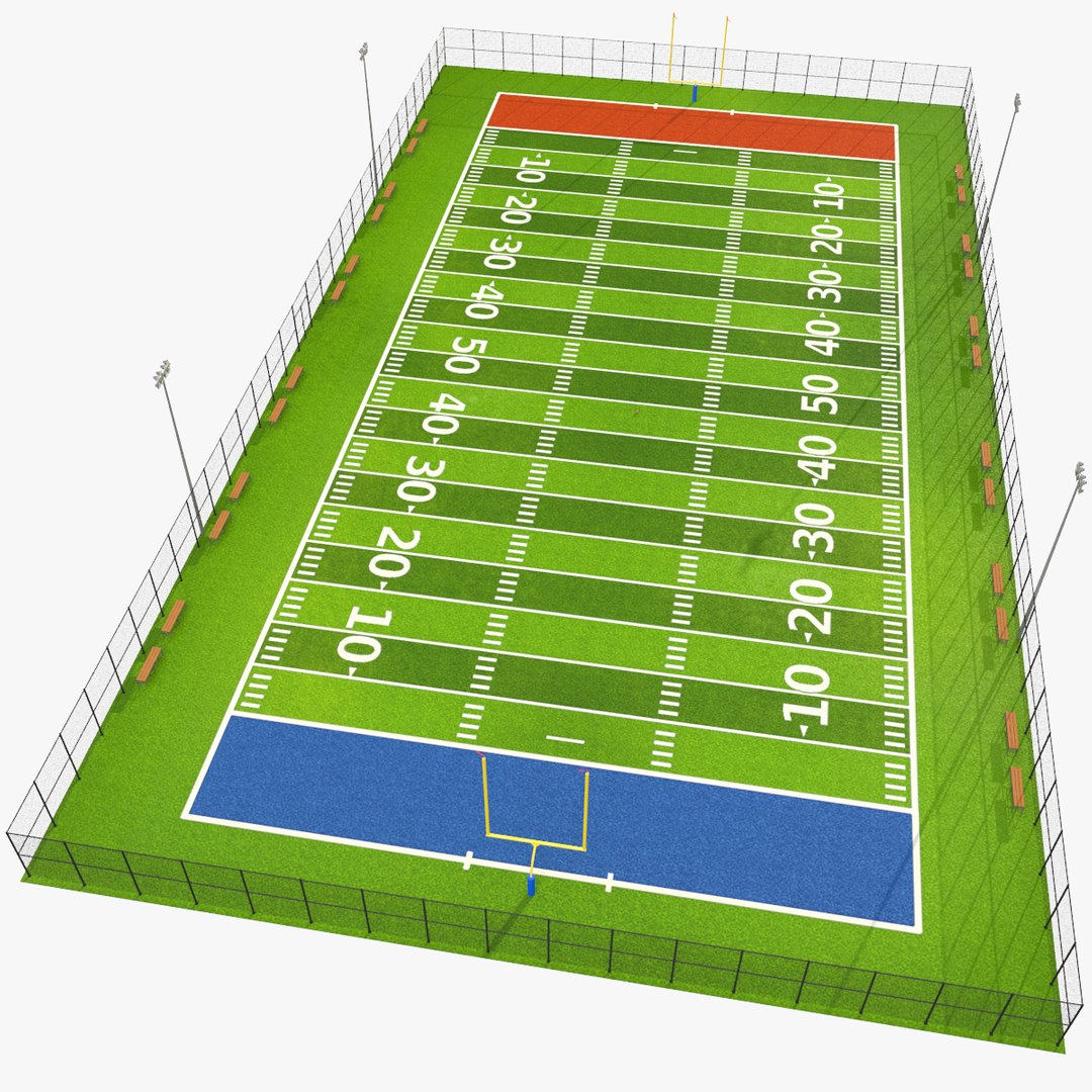 3D модель Football Field 01 - TurboSquid 2058330