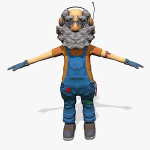 Stylized OldMan Worker model