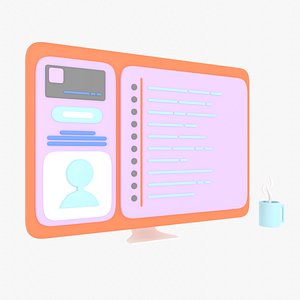 illustration Website design Monitor