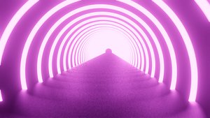 3D Shiny tunnel blender model