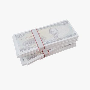 3D 1000 Vietnamese Dong VND model