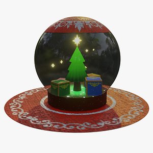 PRETTY CHRISTMAS CRYSTAL BALL 3D model