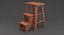 realistic step ladder stool 3d model