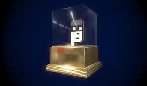 3D Gold Punk low poly model