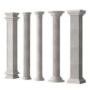 Marble Quintet Columns with Classic Design