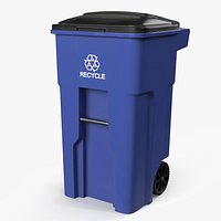 Plastic Recycling Bin Blue