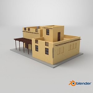 Cartoon Middle Eastern Traditional House model