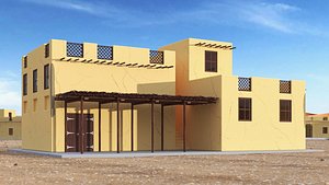 Cartoon Middle Eastern Traditional House model