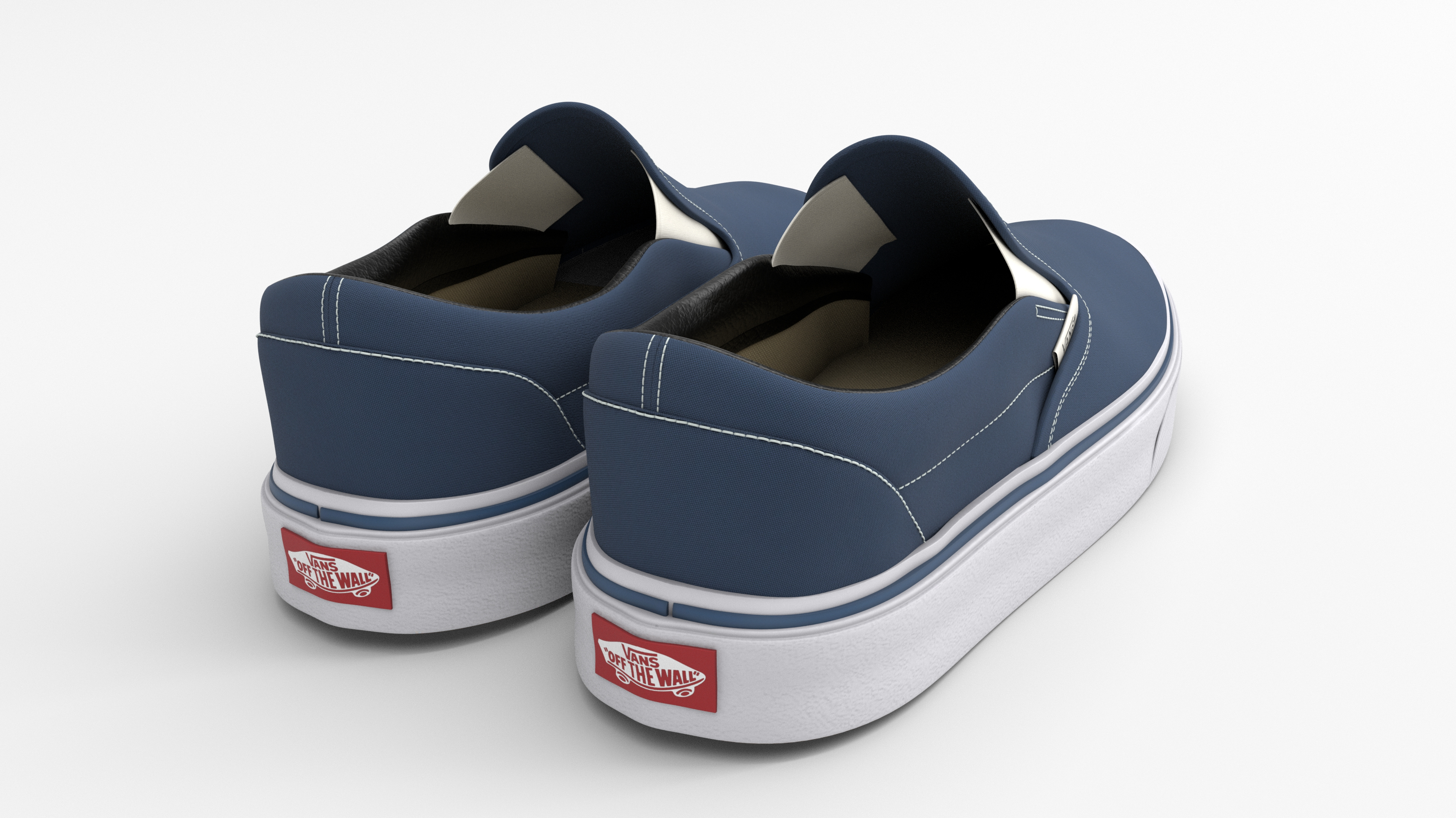 vans slip on 蓝色3d模型