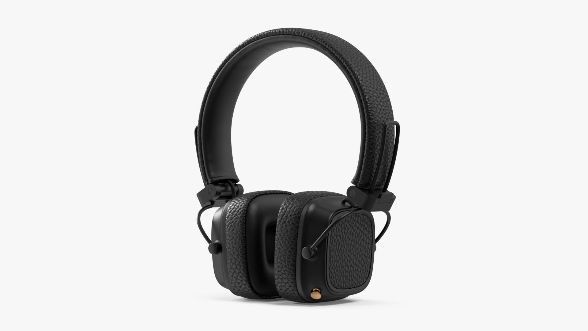 Overhead Headphones Black 3D model preview