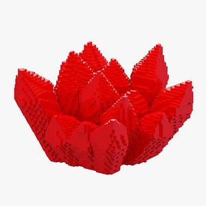 Red Voxel Crysta
