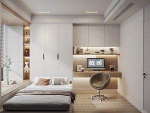 Modern bedroom 3D