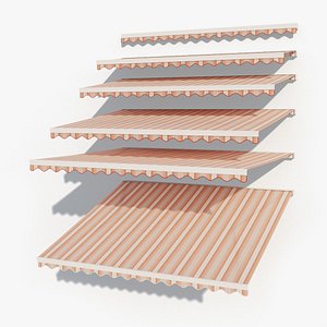 3D model Flat Awning 500 x 500 cm