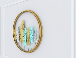 Decorative Metal plants with gold stainless m14