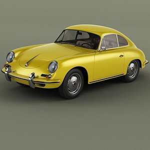 porsche 356b coupe 3D model