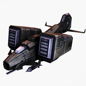 3d model sci-fi jet fighter