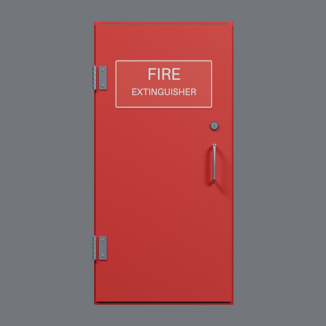 3D Wall Mounted Steel Fire Extinguisher Cabinet PBR model https://p.turbosquid.com/ts-thumb/8P/lJNYqF/38/03_front/png/1793323307/1920x1080/fit_q87/d73fccc9ee925e1fdf3ea4b2a0c3aa0879c77195/03_front.jpg