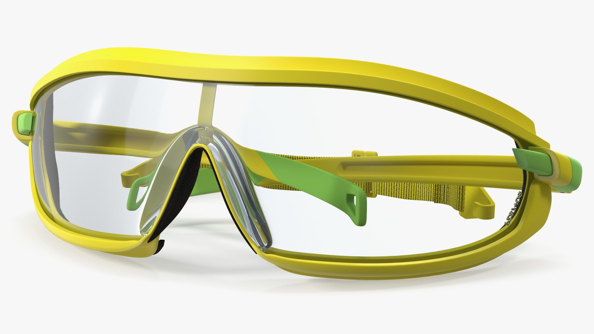Safety Sports Goggles with Adjustable Strap 3D model preview