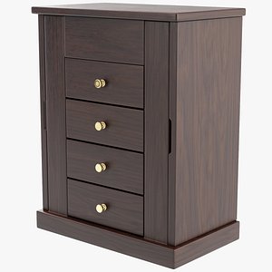 Wooden Jewelry Cabinet Closed