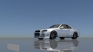 3D nissan r34 gtr