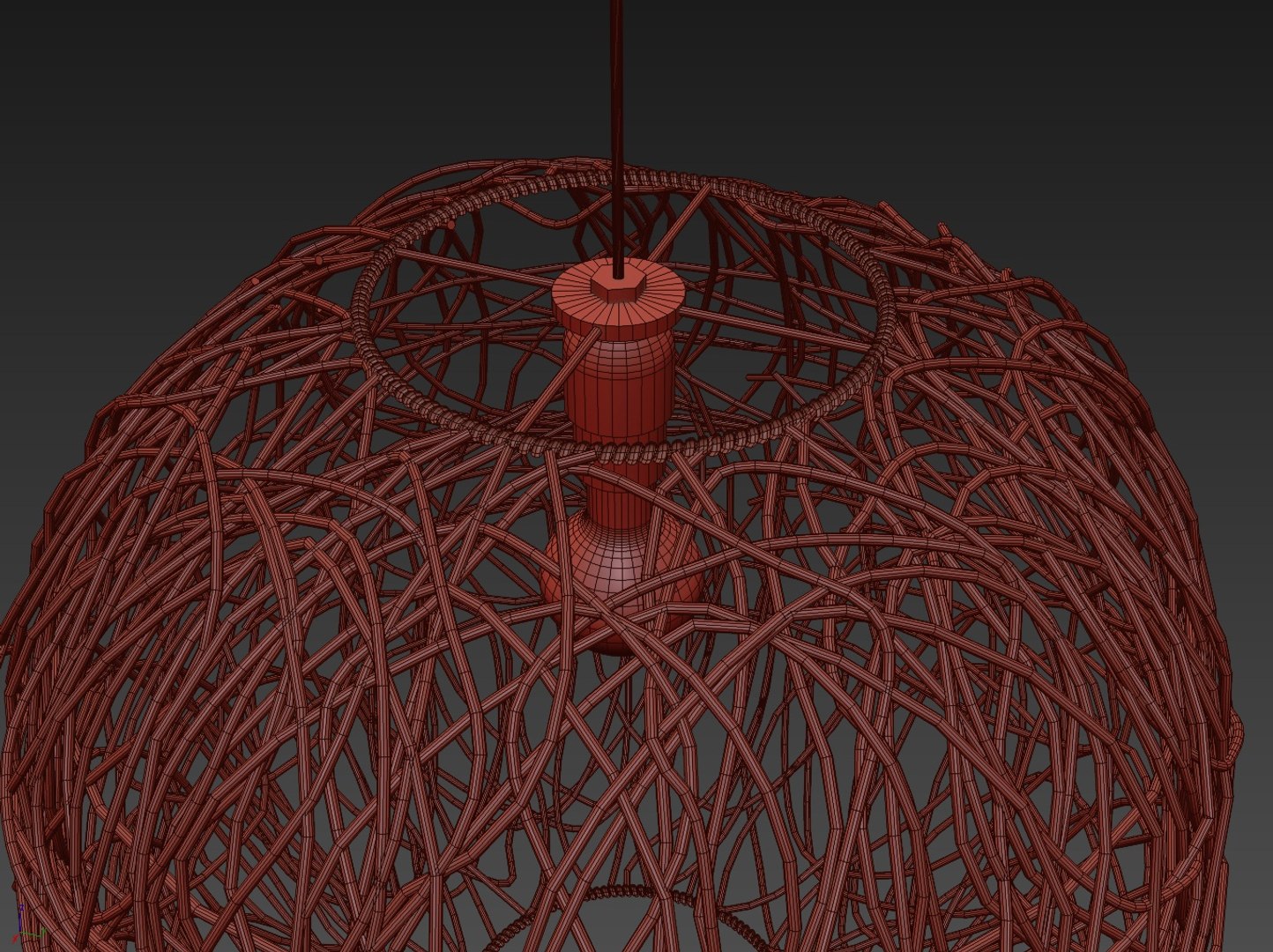 3D rattan lamp wicker - TurboSquid 1391857