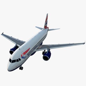 Airbus A319 British Airways 3D Model